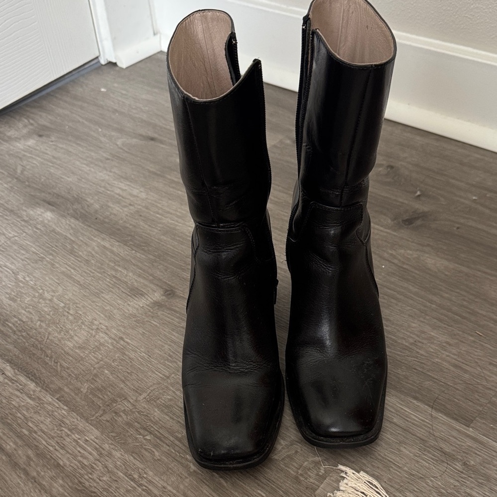 INTENTIONALLY BLANK Black Heeled Boots